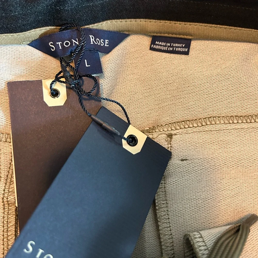 NWT French Terry Fleece Chino Shorts - STONE ROSE - Picture 6 of 6